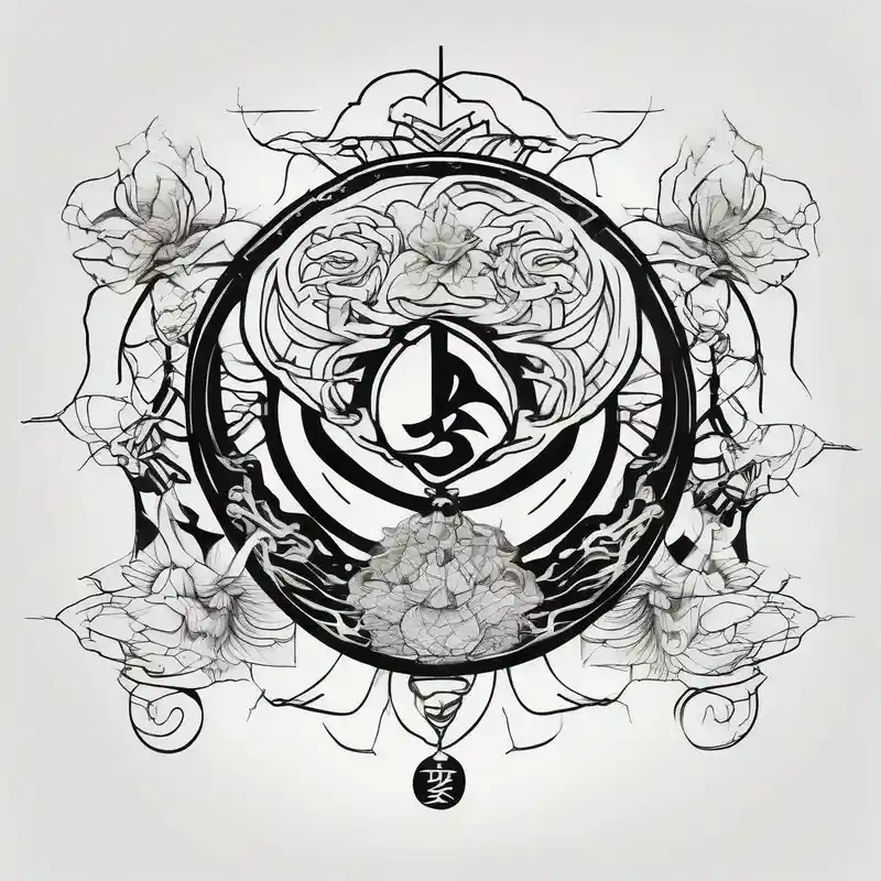 Right chest tattoo with the japanese symbol for Kaizen half sleeve tattoo designs for men – Surreal, Black and white